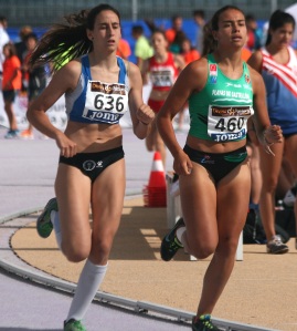 Carmen Ramos, en la derecha, en una de las pruebas fuera de los concursos, durante una competición de combinadas el pasado verano